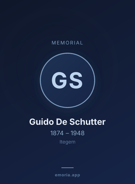 Memorial portrait of Guido De Schutter