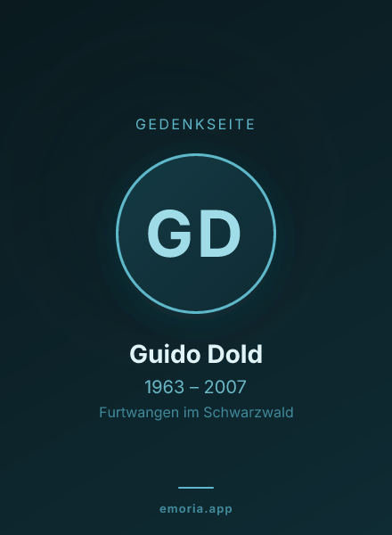 Gedenkportrait von Guido Dold