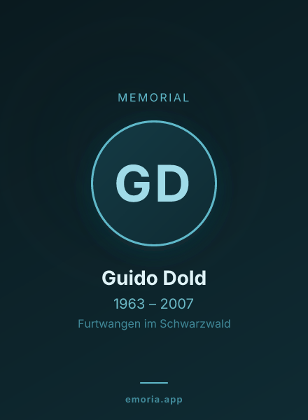 Memorial portrait of Guido Dold