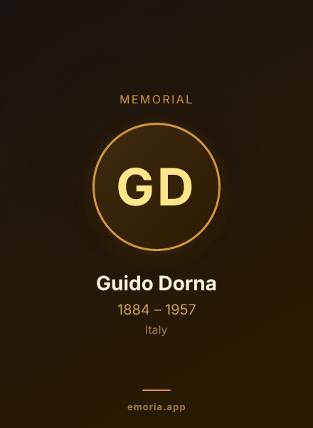 Memorial portrait of Guido Dorna