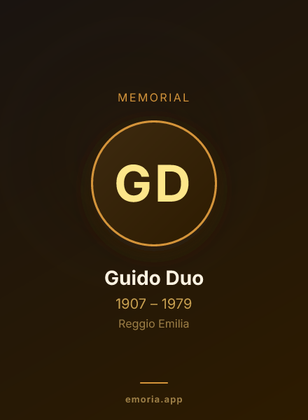 Memorial portrait of Guido Duo