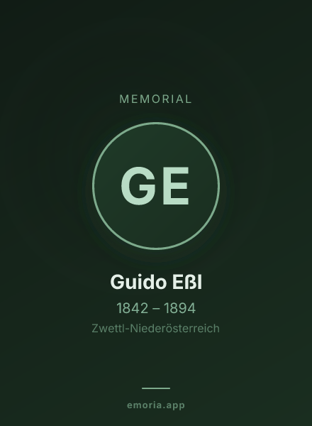 Memorial portrait of Guido Eßl