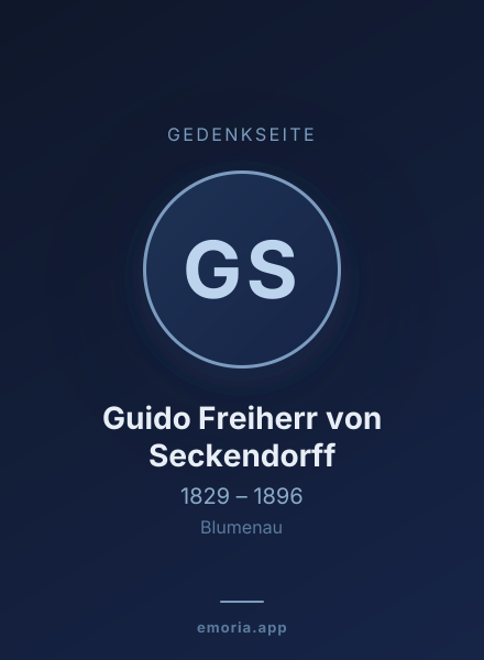 Gedenkportrait von Guido Freiherr von Seckendorff