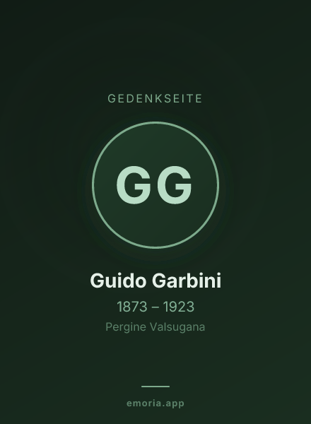 Gedenkportrait von Guido Garbini