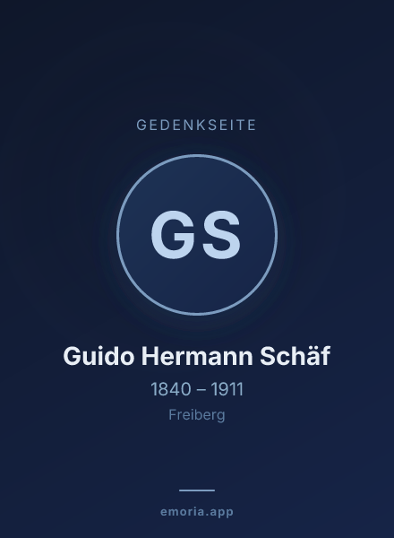 Gedenkportrait von Guido Hermann Schäf