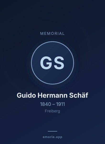 Memorial portrait of Guido Hermann Schäf