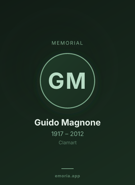 Memorial portrait of Guido Magnone