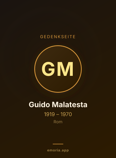 Gedenkportrait von Guido Malatesta