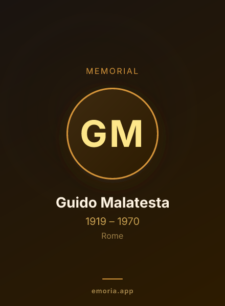 Memorial portrait of Guido Malatesta