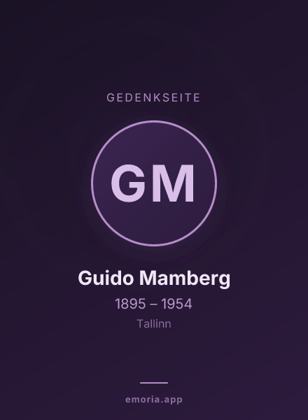 Gedenkportrait von Guido Mamberg