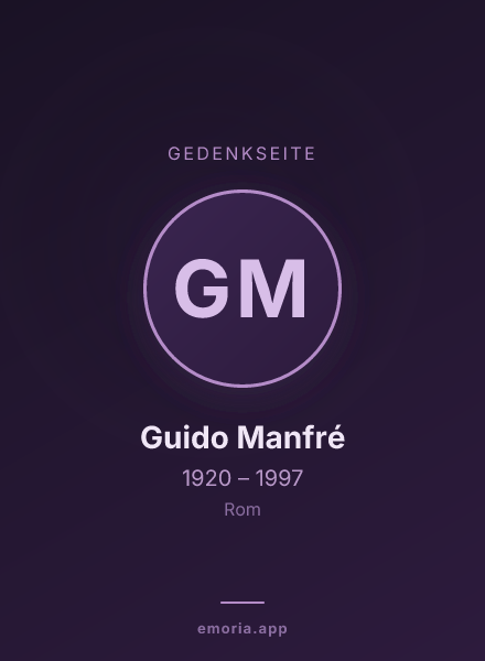 Gedenkportrait von Guido Manfré