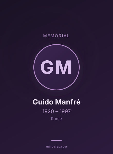 Memorial portrait of Guido Manfré