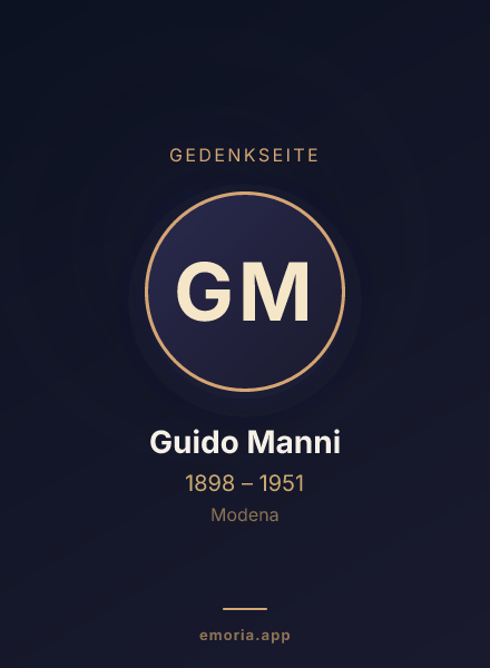 Gedenkportrait von Guido Manni