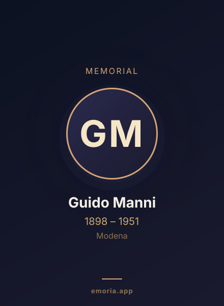 Memorial portrait of Guido Manni