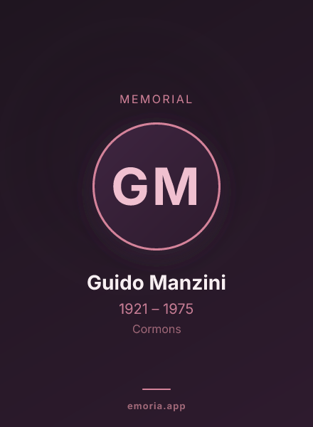 Memorial portrait of Guido Manzini