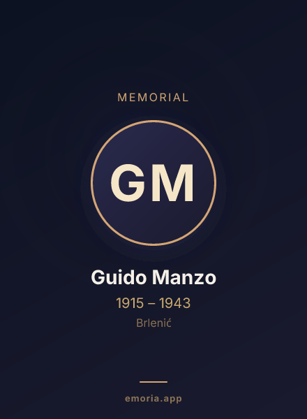 Memorial portrait of Guido Manzo