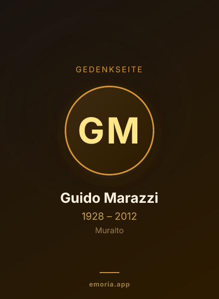 Gedenkportrait von Guido Marazzi
