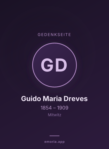Gedenkportrait von Guido Maria Dreves