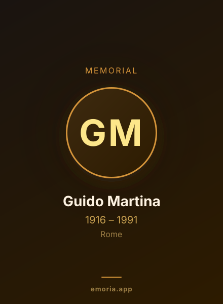Memorial portrait of Guido Martina