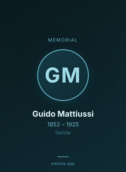 Memorial portrait of Guido Mattiussi