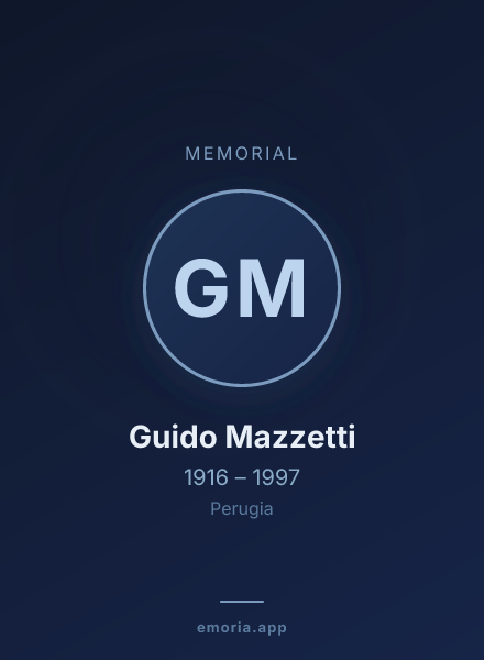 Memorial portrait of Guido Mazzetti