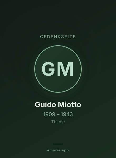 Gedenkportrait von Guido Miotto