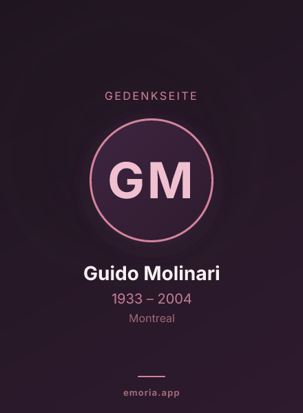 Gedenkportrait von Guido Molinari