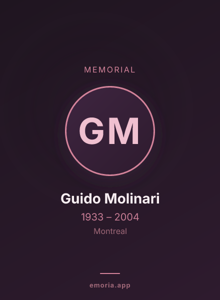 Memorial portrait of Guido Molinari