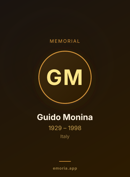 Memorial portrait of Guido Monina