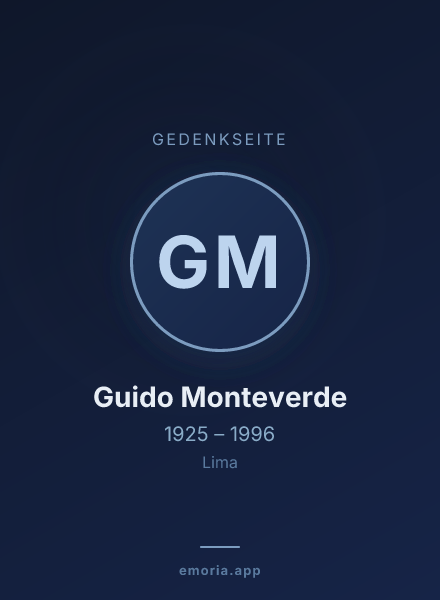 Gedenkportrait von Guido Monteverde