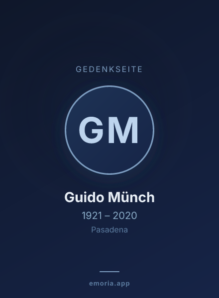 Gedenkportrait von Guido Münch