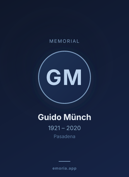 Memorial portrait of Guido Münch