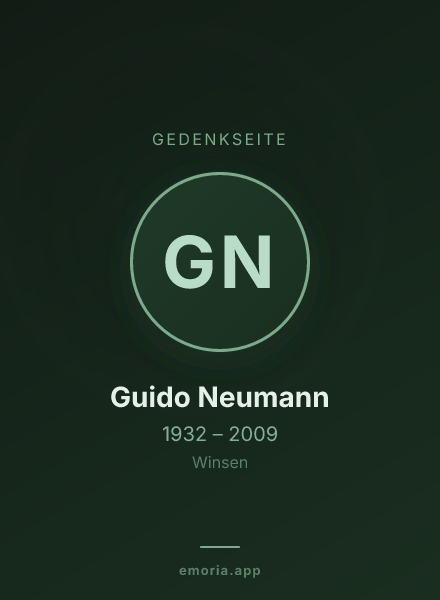 Gedenkportrait von Guido Neumann