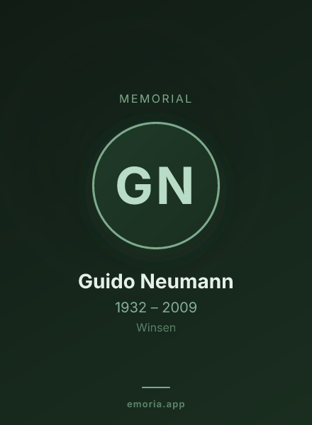 Memorial portrait of Guido Neumann