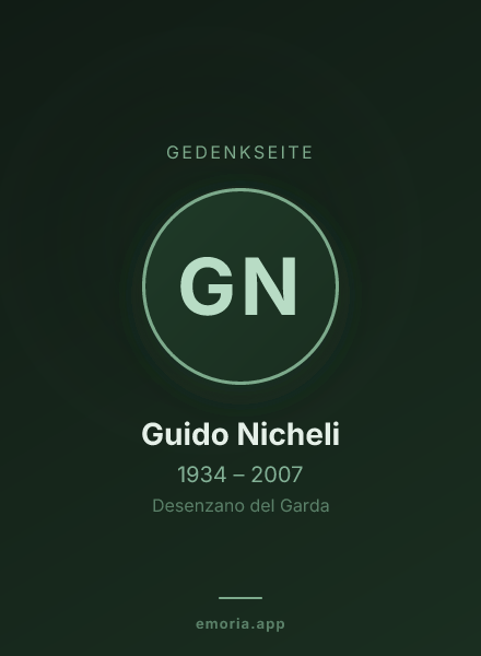 Gedenkportrait von Guido Nicheli