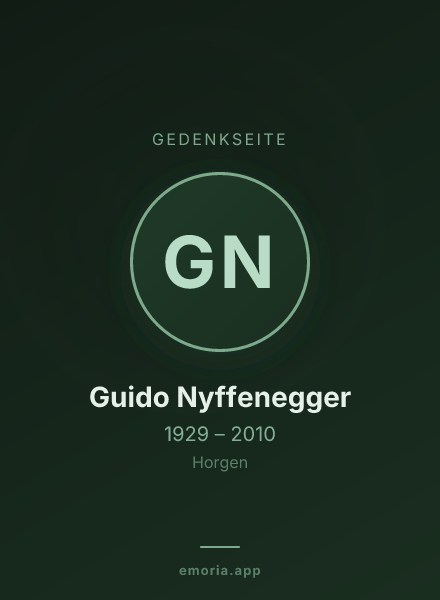 Gedenkportrait von Guido Nyffenegger