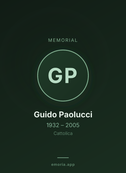 Memorial portrait of Guido Paolucci