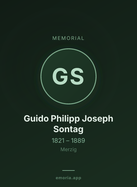Memorial portrait of Guido Philipp Joseph Sontag