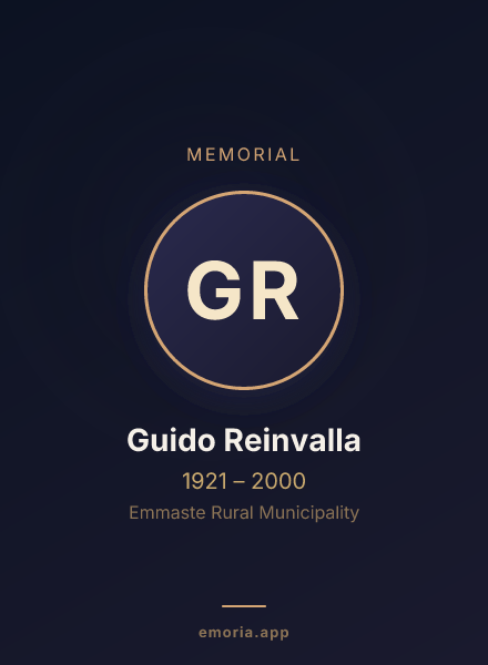 Memorial portrait of Guido Reinvalla