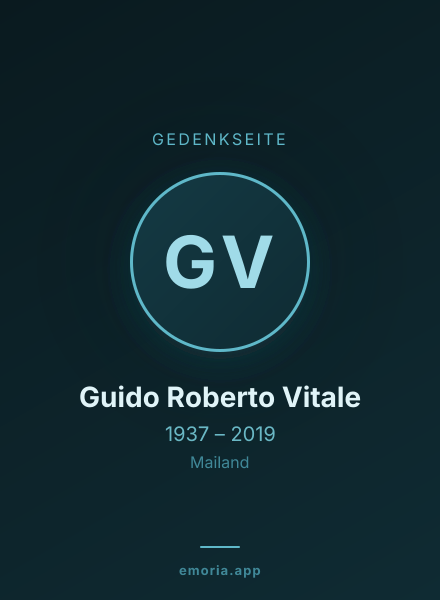 Gedenkportrait von Guido Roberto Vitale