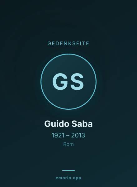 Gedenkportrait von Guido Saba