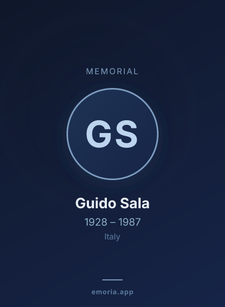 Memorial portrait of Guido Sala