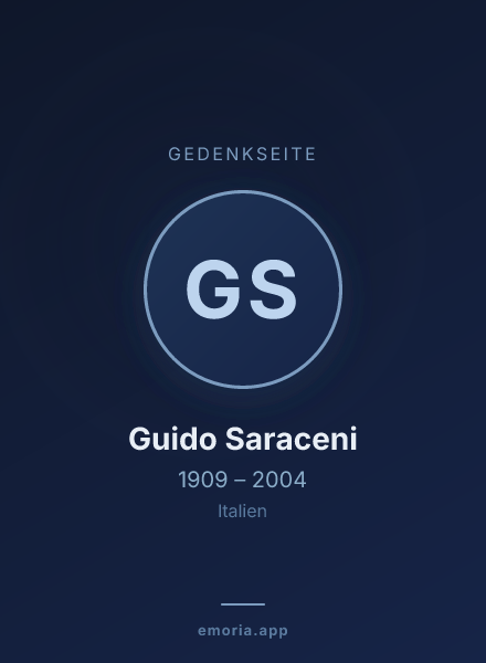 Gedenkportrait von Guido Saraceni