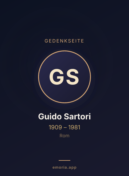 Gedenkportrait von Guido Sartori