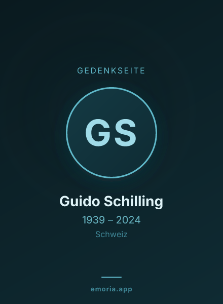 Gedenkportrait von Guido Schilling