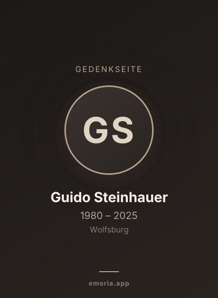 Gedenkportrait von Guido Steinhauer