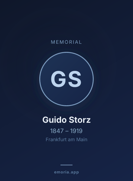 Memorial portrait of Guido Storz
