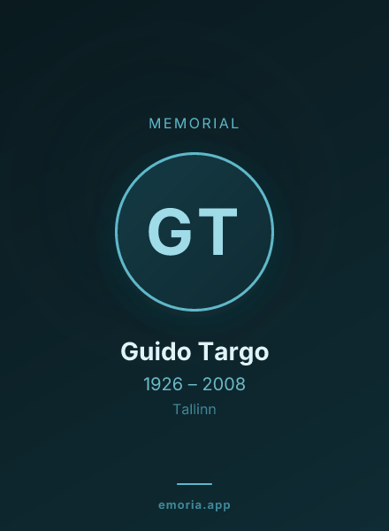 Memorial portrait of Guido Targo