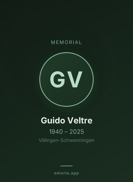Memorial portrait of Guido Veltre