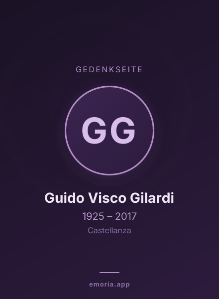 Gedenkportrait von Guido Visco Gilardi